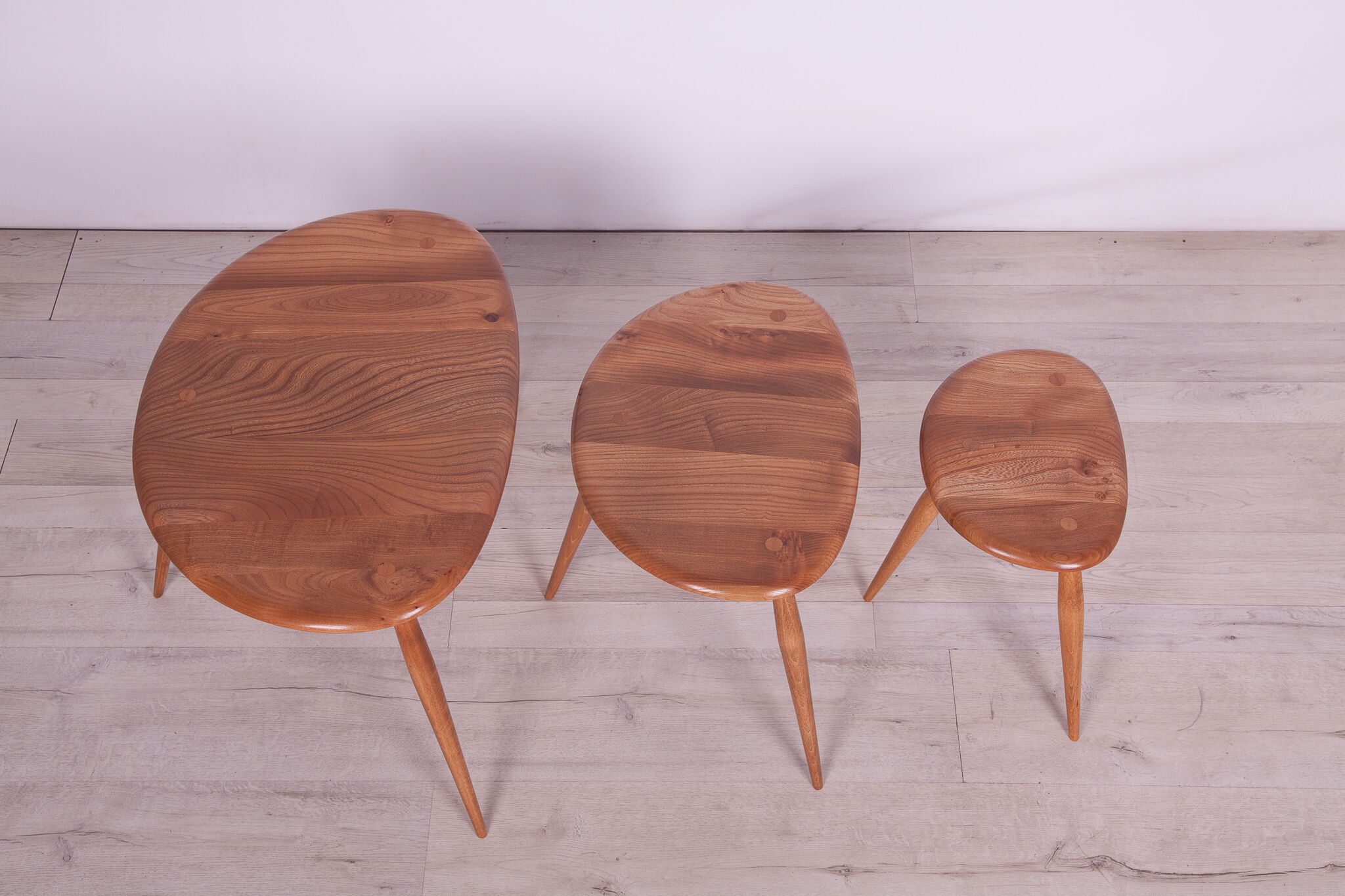 Pebble Nesting Tables by Lucian Ercolani for Ercol, 1960s, Set of 3
