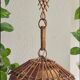 Suspended lamp in bamboo and rattan with chinoiserie details by Louis Sognot, 1950.