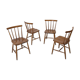 Suite de 4 chaises de bistrot scandinaves années 60