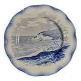 Assiette en faïence Sarreguemines décor Marines fin XIXème début XXème