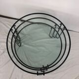 Metal and glass nesting coffee table 1970