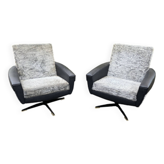 Pair of vintage armchairs 1960 / Space armchair age 1960