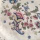 Vintage French round serving plate faience de Rouen, representing a horn of plenty