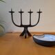 Brutalist wrought iron candlestick, 1960s