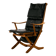 Beech armchair with leather upholstery