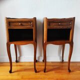 Pair of Louis VX style bedside tables