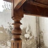 Walnut and marble bistro table 1890