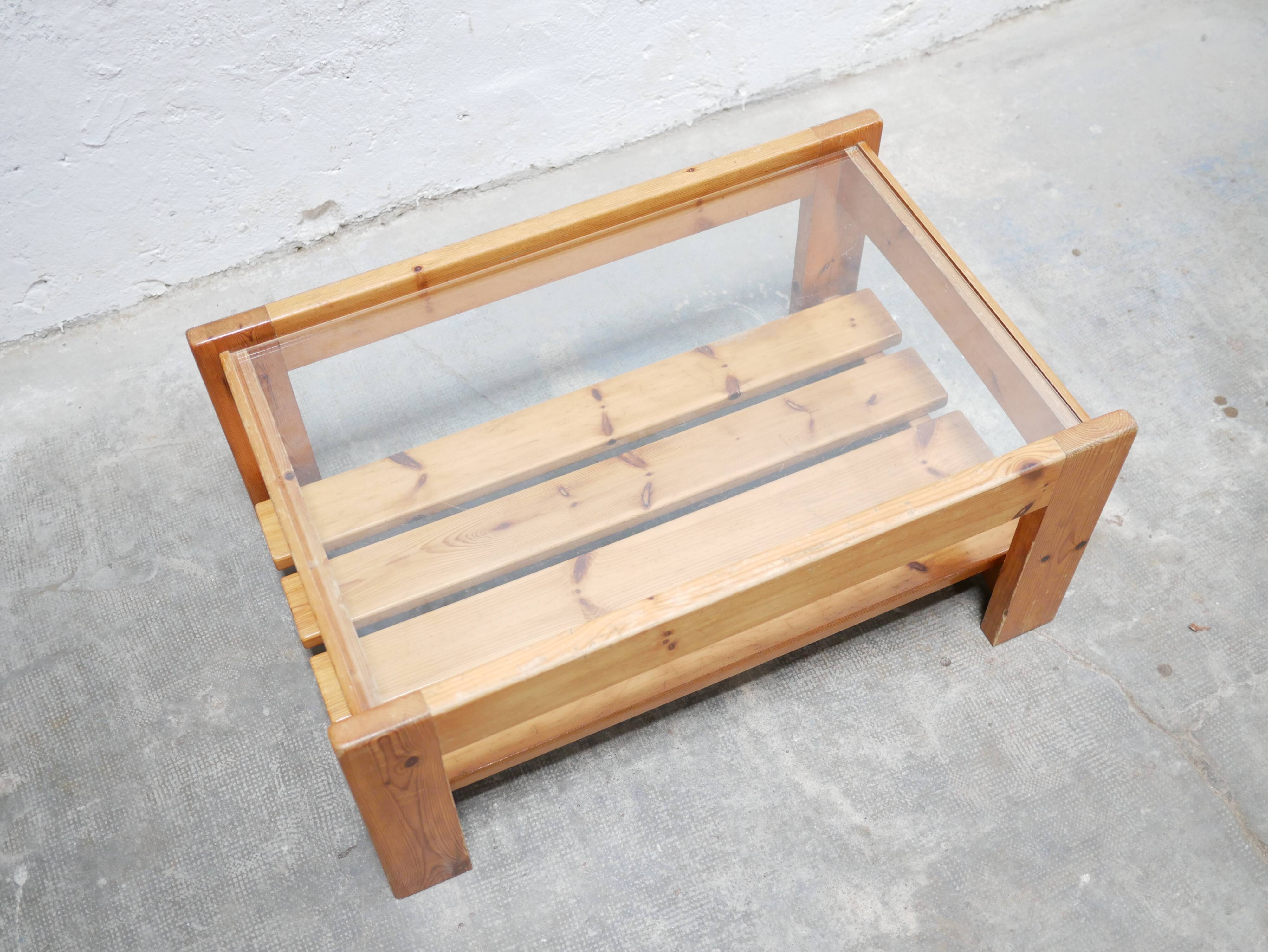 Vintage pine coffee table