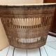 Vintage rattan and metal bar, 60s