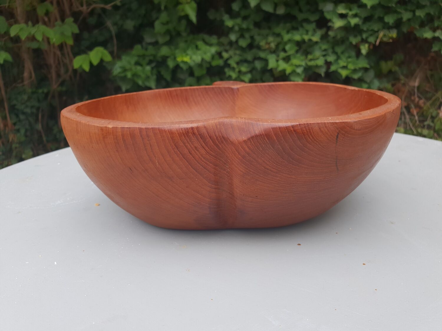 Vintage teak fruit cup