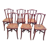 Set of 6 Fischel and EV bistro chairs