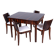 Art Deco Dining Set in Macassar and Leather by Oldřich Liška, Czech, 1920s, Set of 5