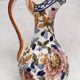 Gien earthenware ewer pitcher peony deco