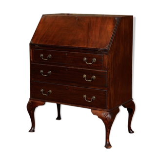 Antique Edwardian carved mahogany desk