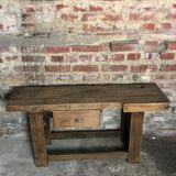 Old workbench in raw solid oak 1920