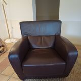 Fauteuil club cuir cinna