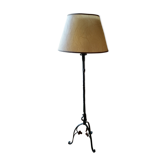 Lampadaire en fer forgé tripode des années 50
