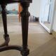 Coffee table - black marble top - Louis XIII style - H-shaped crossbar base