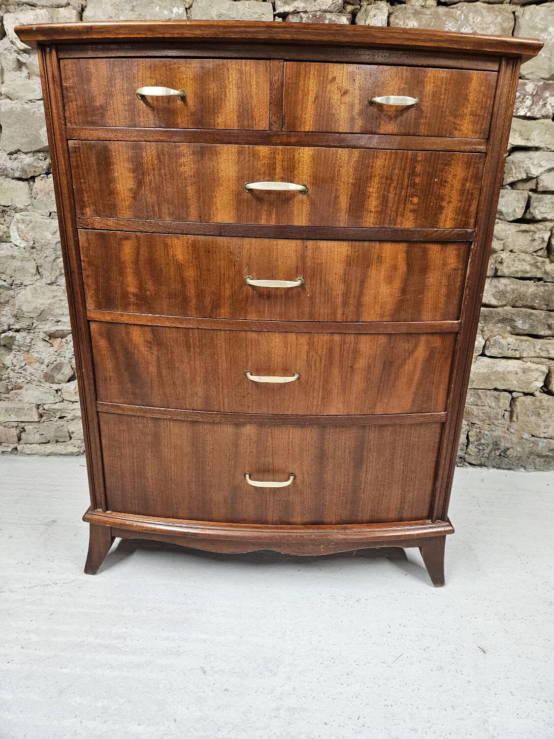 Scandinavian curved chest of drawers, 1970s
