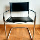 Cantilever design armchair in tubular steel 1970