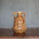 Vintage glazed ceramic vase, small vase with handles, interior decoration