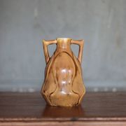 Vase céramique vernissé vintage, petit vase à anses, décoration intérieur