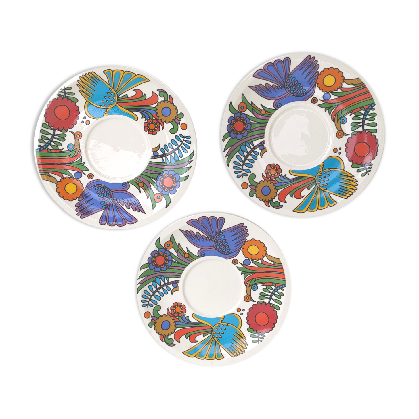 Three plates Acapulco Villeroy - Boch 70s