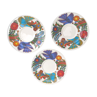 Three plates Acapulco Villeroy - Boch 70s