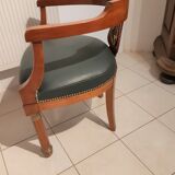 Empire office armchair with column feet