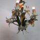 Hanging lamp in metal. 3 lights. Vintage 1960s.