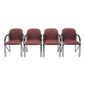 Set of four chairs, Italian design, 1980s, production: Italy