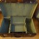 Duo of vintage dark brown suitcases "Mother Big and her little chaperone"