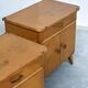 Pair of Mid-Century Nightstands with Compass Legs, 1950s