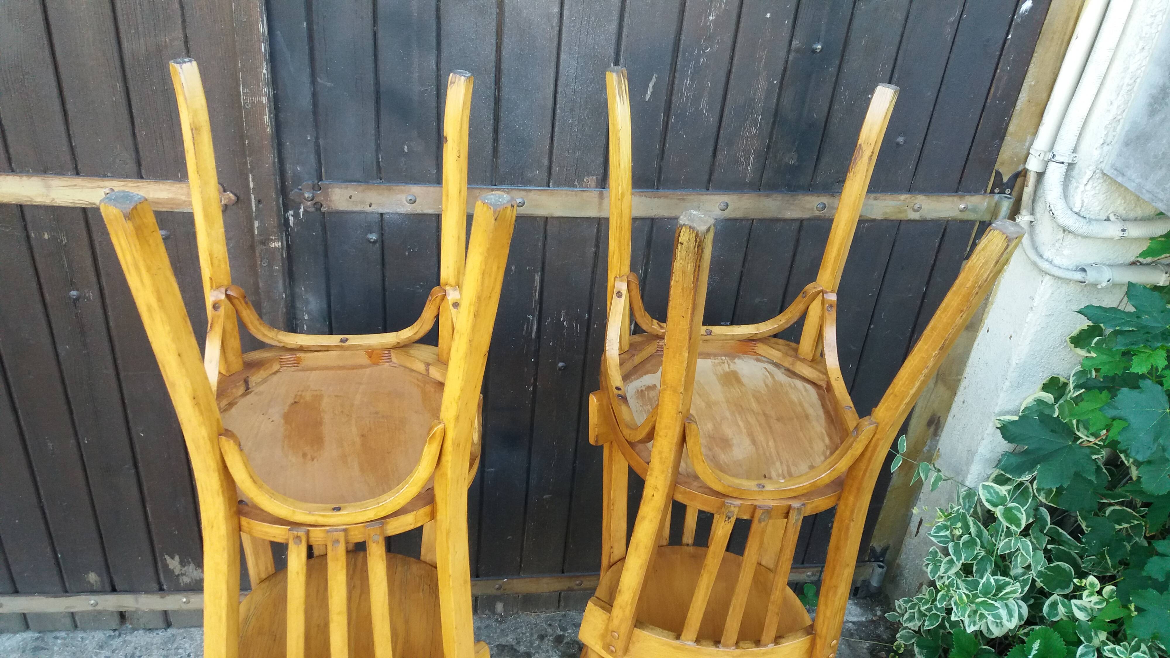Set of 4 Baumann bistro chairs