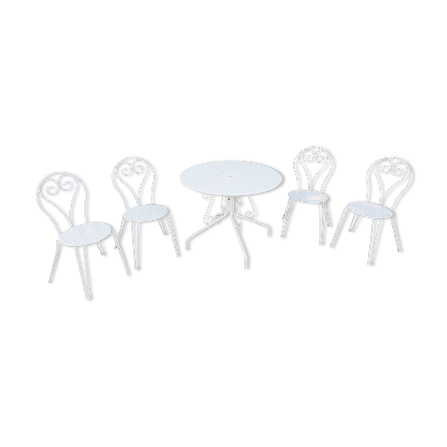 Wrought iron garden furniture