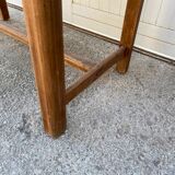 Solid oak farmtop table with 1 drawer