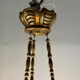 Gilded wood and brass chandelier, Central Europe circa 1900