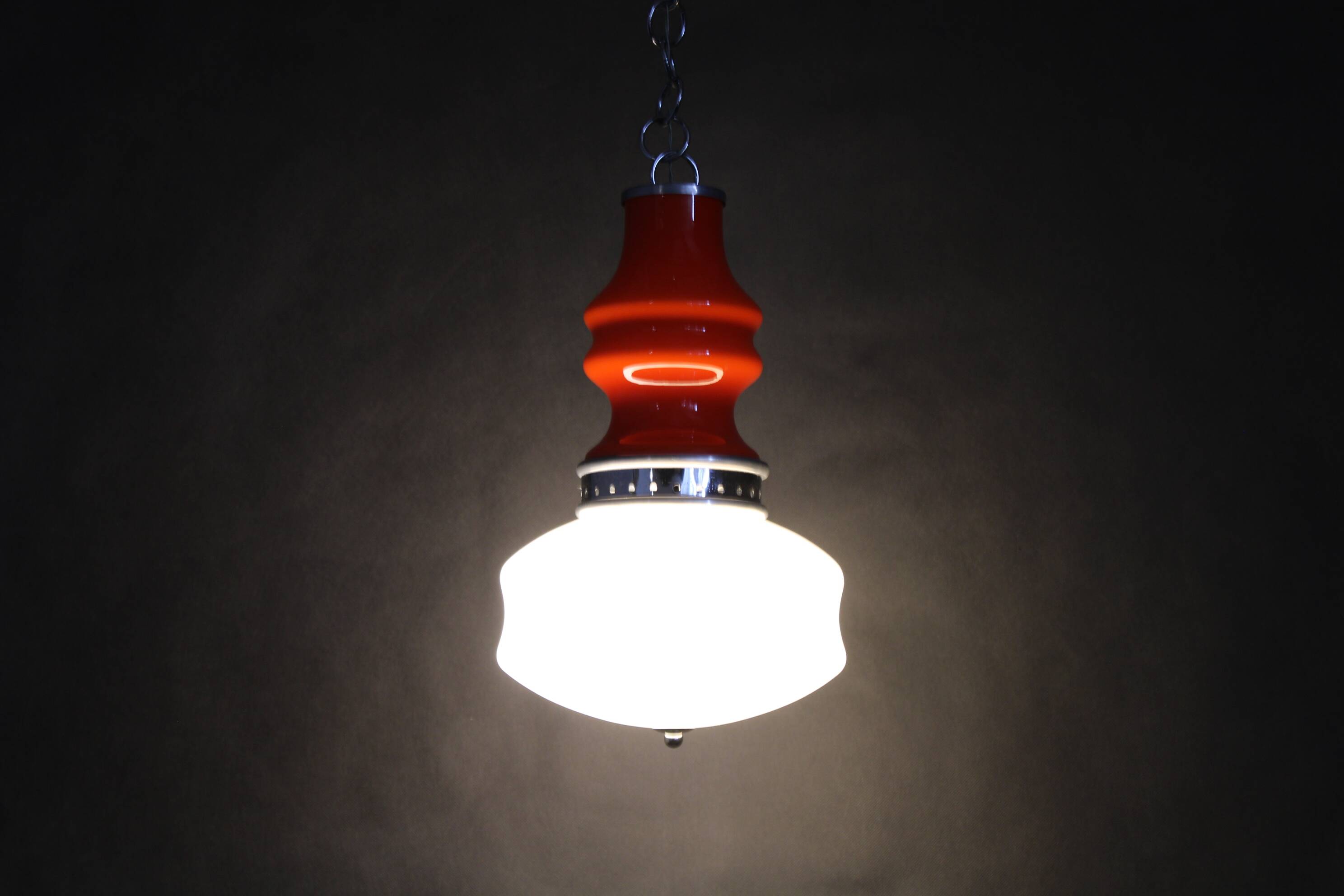 1970s Glass Pendant ,Italy