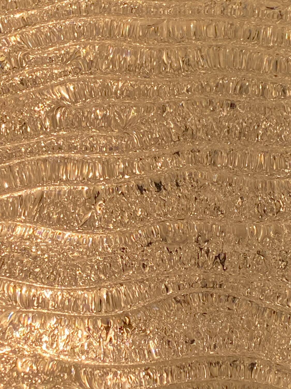 Vintage 1980s Round Molded Glass Ice Cube Wall Sconce