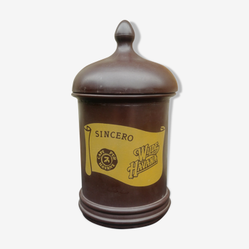 Vintage opaline tobacco pot 60s