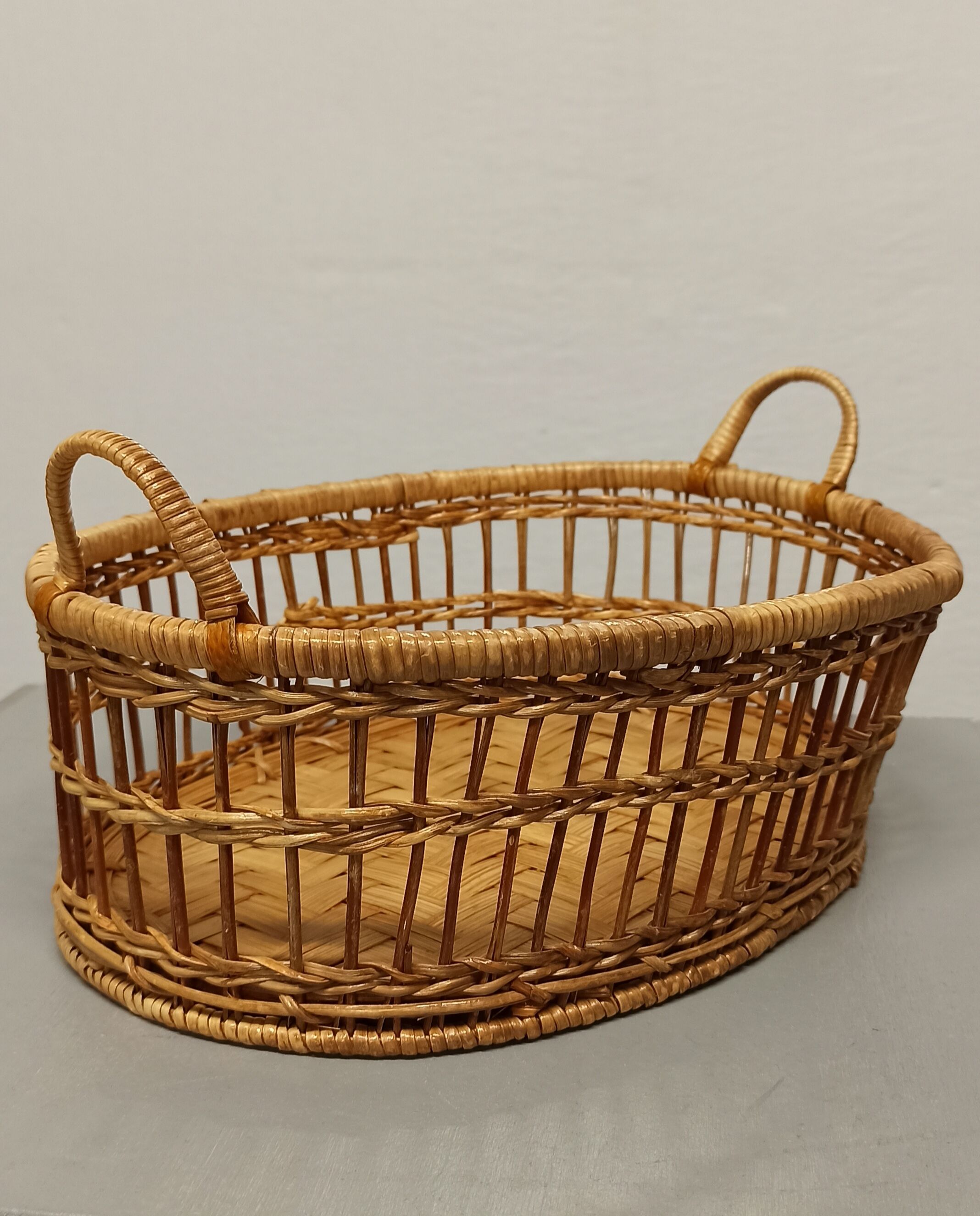 Rattan braided basket