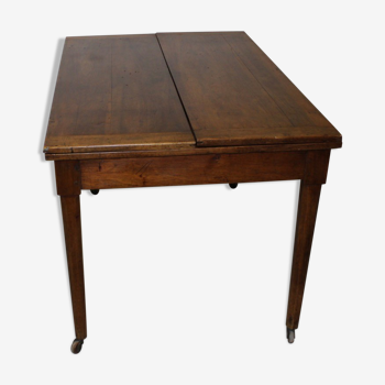 Table portefeuille en noyer XIX