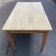 Renovated farmhouse table in raw solid wood with 2 drawers, 1920, 140x80cm.