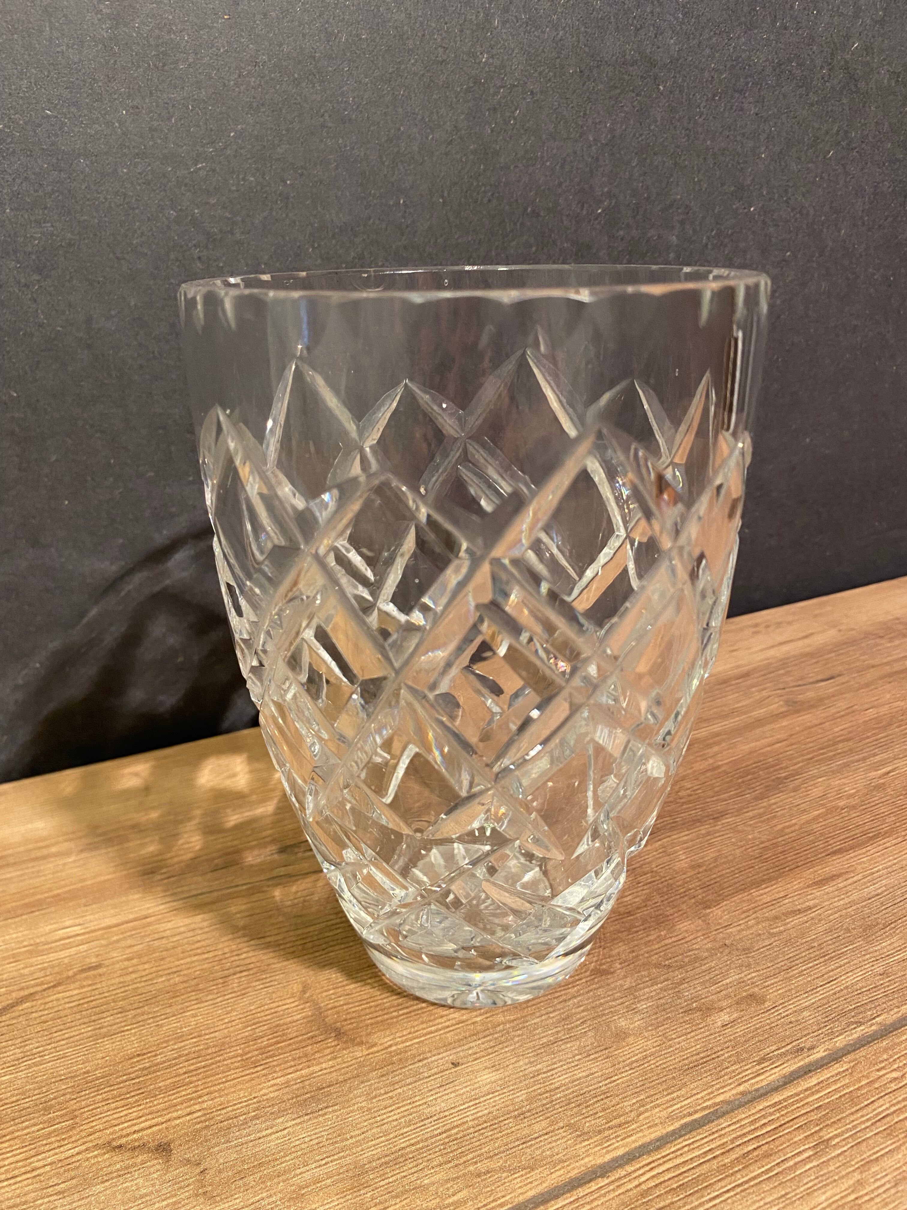 Carved crystal vase, Saint Louis, Baccarat, Bohemia