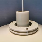 Danish Hanging lamp in white lacquered metal (not shiny white more cracked white) 1980s