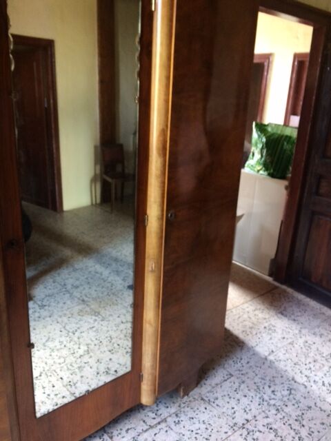 Walnut art deco wardrobe 1930s