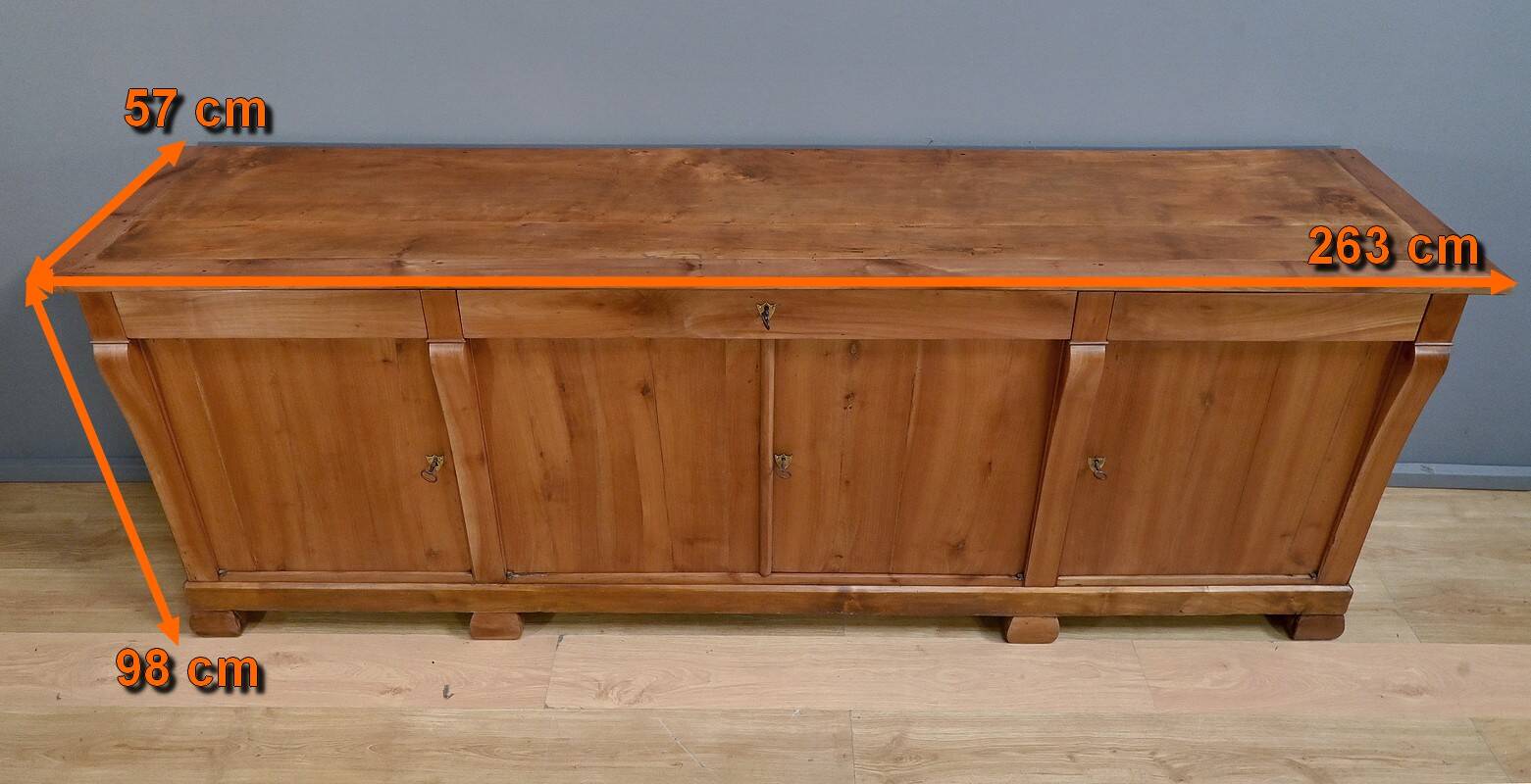 Large Cherrywood Sideboard, Restoration Style – Mid-19th Century