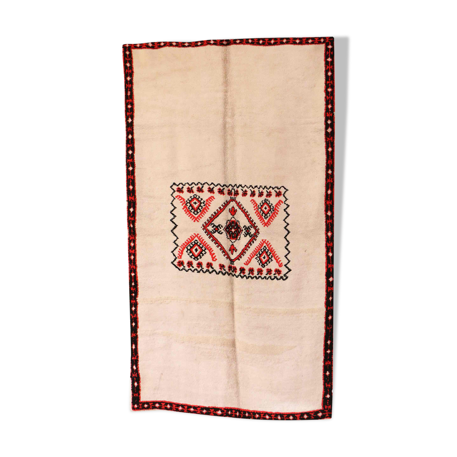 Moroccan carpet white - 131 x 237 cm