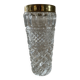 Vintage vase in chiseled Bohemian crystal and brass