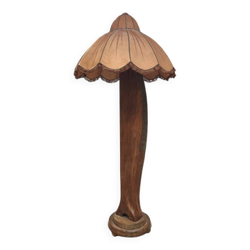 Lampadaire à hélice d'avion en bois Art-Déco du milieu du siècle